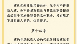 【黨紀條規(guī)日日學】《中國共產黨紀律處分條例》第十三條、第十四條、第十五條