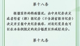 【黨紀條規(guī)日日學】《中國共產黨紀律處分條例》第十八條、第十九條